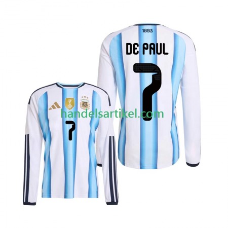 Argentinien Rodrigo De Paul 7 Heim Trikotsatz World Cup 2026 Langarm